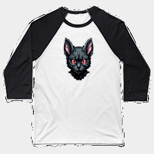 Halloween Cat Baseball T-Shirt